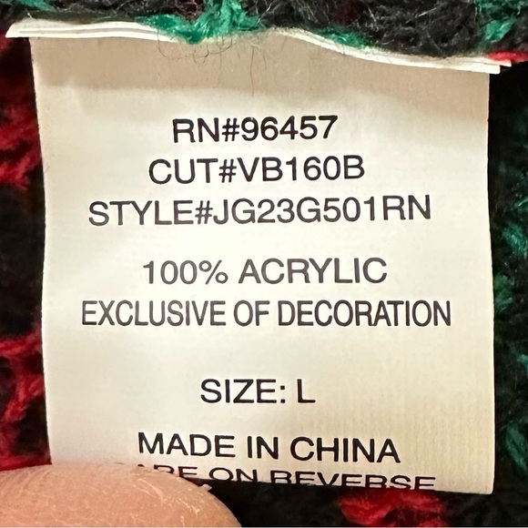 Born Famous Santa Crewneck Long Sleeves Sweater Dress, Sz Large - Picture 12 of 14